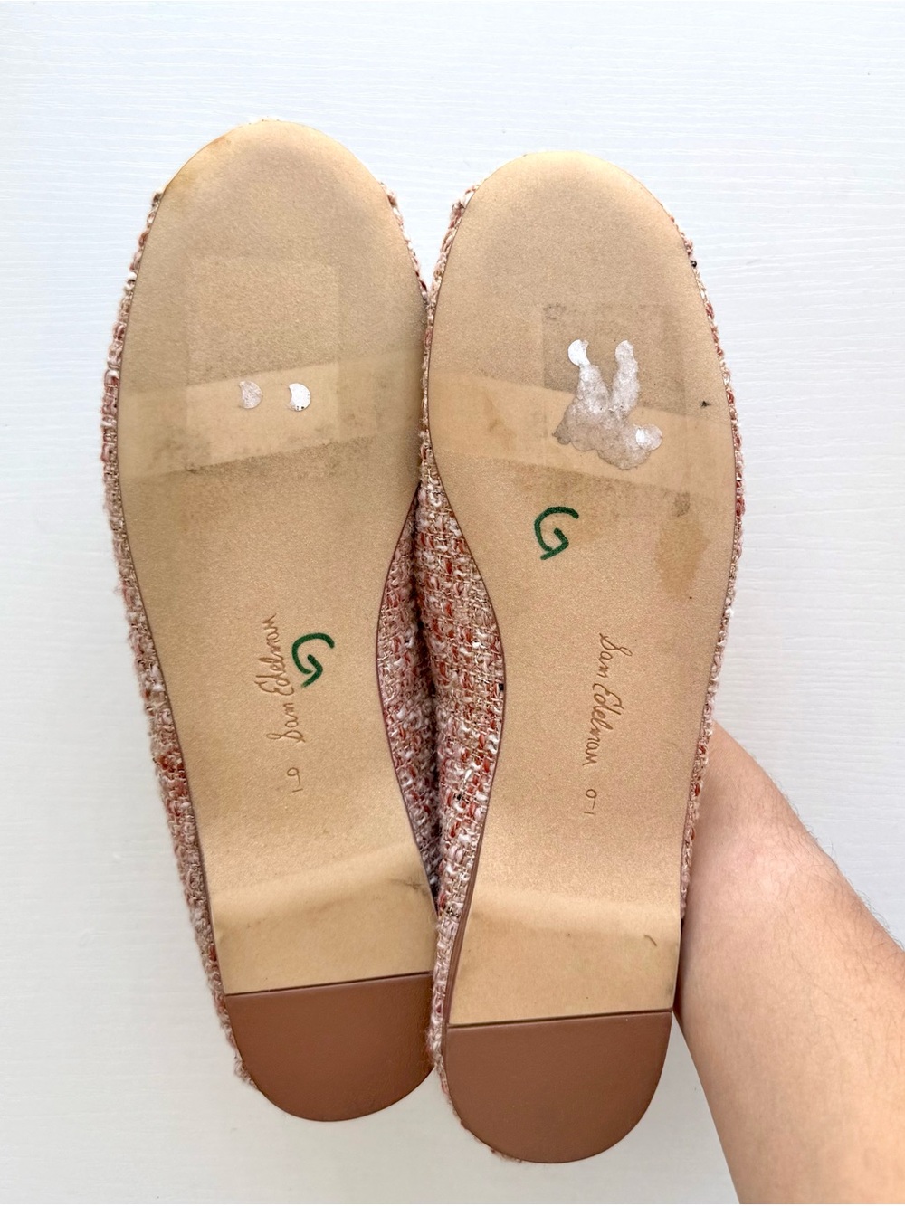NWOT Sam Edelman Pink Tweed Ballet Flats SIZE 9 - Picture 7 of 8